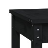 Banc de jardin à 2 places noir 203,5x44x45cm bois massif de pin 