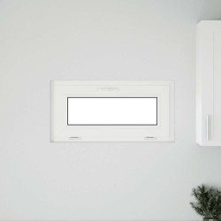 Fenêtre de sous-sol RISOR 80x40 cm inclinable 3 vitrages blanc 