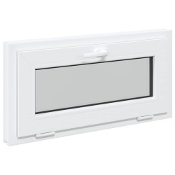 Fenêtre de sous-sol RISOR 80x40 cm inclinable 3 vitrages blanc 