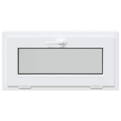 Fenêtre de sous-sol RISOR 80x40 cm inclinable 3 vitrages blanc 