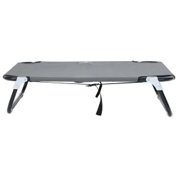 Lit pour Chien Pliant Gris Clair S Tissu Oxford et Acier 