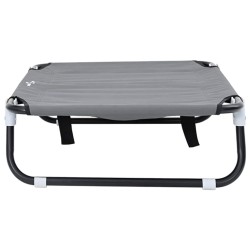 Lit pour Chien Pliant Gris Clair S Tissu Oxford et Acier 