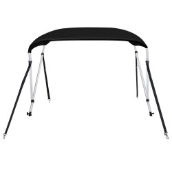 Auvent bimini à 2 arceaux noir 150x120x110 cm 