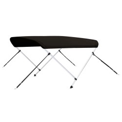 Auvent bimini à 2 arceaux noir 150x120x110 cm 