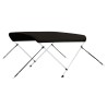 Auvent bimini à 2 arceaux noir 150x120x110 cm 