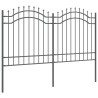 Clôture de jardin Gris 165 cm Acier peint par poudre 