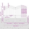 Clôture de jardin Gris 165 cm Acier peint par poudre 