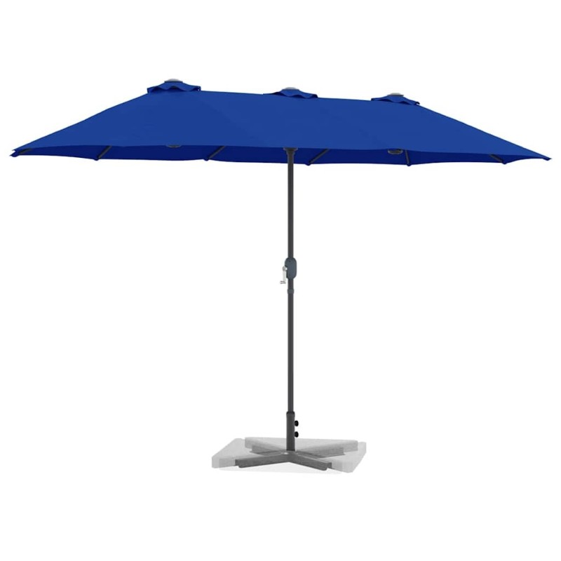 Parasol de jardin Bleu 380 x 196 x 235 cm 