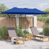 Parasol de jardin Bleu 380 x 196 x 235 cm 