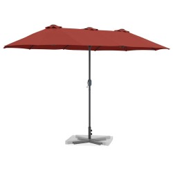 Parasol de jardin Couleur terre cuite 380 x 196 x 235 cm 
