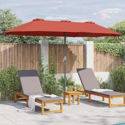 Parasol de jardin Couleur terre cuite 380 x 196 x 235 cm 
