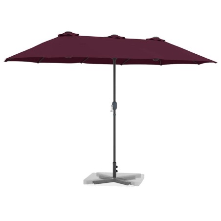 Parasol de jardin Rouge bordeaux 380 x 196 x 235 cm 