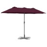 Parasol de jardin Rouge bordeaux 380 x 196 x 235 cm 