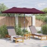 Parasol de jardin Rouge bordeaux 380 x 196 x 235 cm 