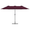 Parasol de jardin Rouge bordeaux 380 x 196 x 235 cm 