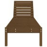 Chaise longue marron miel 199,5x60x74 cm bois massif de pin 