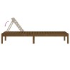 Chaise longue marron miel 199,5x60x74 cm bois massif de pin 
