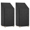 Housses de chaise de jardin 2 pcs 8 œillets 65x65x110/150 cm PE 