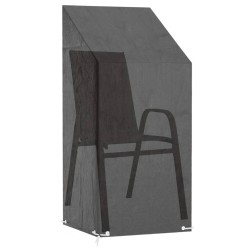 Housses de chaise de jardin 2 pcs 8 œillets 65x65x110/150 cm PE 