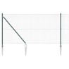 Set de poteaux de clôture 2 pièces Vert Acier revêtu de poudre 