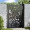 Portail de jardin noir 105x130 cm acier conception de tracés 
