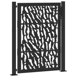 Portail de jardin noir 105x130 cm acier conception de tracés 