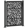 Portail de jardin noir 105x130 cm acier conception de tracés 