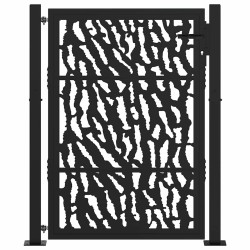 Portail de jardin noir 105x130 cm acier conception de tracés 