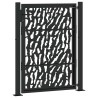 Portail de jardin noir 105x130 cm acier conception de tracés 