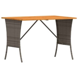Table de jardin avec dessus en bois d'acacia gris 105x75x72 cm 