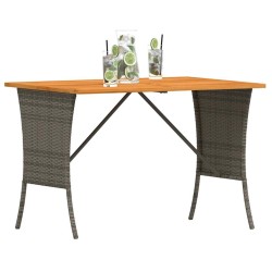 Table de jardin avec dessus en bois d'acacia gris 105x75x72 cm 