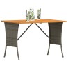 Table de jardin avec dessus en bois d'acacia gris 105x75x72 cm 