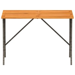Table de jardin avec dessus en bois d'acacia gris 105x75x72 cm 