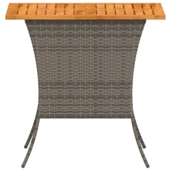 Table de jardin avec dessus en bois d'acacia gris 105x75x72 cm 