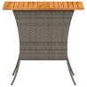 Table de jardin avec dessus en bois d'acacia gris 105x75x72 cm 