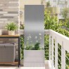 Jardinier avec Panneau Décoratif Argent 50 x 140 cm 