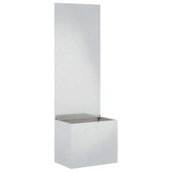 Jardinier avec Panneau Décoratif Argent 50 x 140 cm 