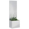 Jardinier avec Panneau Décoratif Argent 50 x 140 cm 