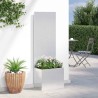 Jardinier avec Panneau Décoratif Argent 50 x 140 cm 