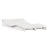 Chaise longue blanc 205x110x31,5 cm bois massif de pin 