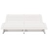 Chaise longue blanc 205x110x31,5 cm bois massif de pin 