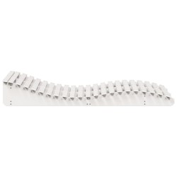 Chaise longue blanc 205x110x31,5 cm bois massif de pin 