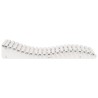 Chaise longue blanc 205x110x31,5 cm bois massif de pin 