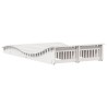 Chaise longue blanc 205x110x31,5 cm bois massif de pin 