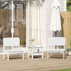 Chaises de jardin lot de 2 blanc 60x52,5x72 cm bois massif pin 