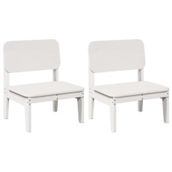 Chaises de jardin lot de 2 blanc 60x52,5x72 cm bois massif pin 