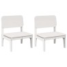 Chaises de jardin lot de 2 blanc 60x52,5x72 cm bois massif pin 