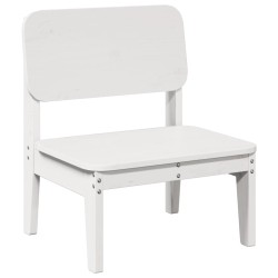 Chaises de jardin lot de 2 blanc 60x52,5x72 cm bois massif pin 