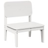 Chaises de jardin lot de 2 blanc 60x52,5x72 cm bois massif pin 