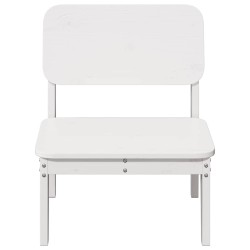 Chaises de jardin lot de 2 blanc 60x52,5x72 cm bois massif pin 